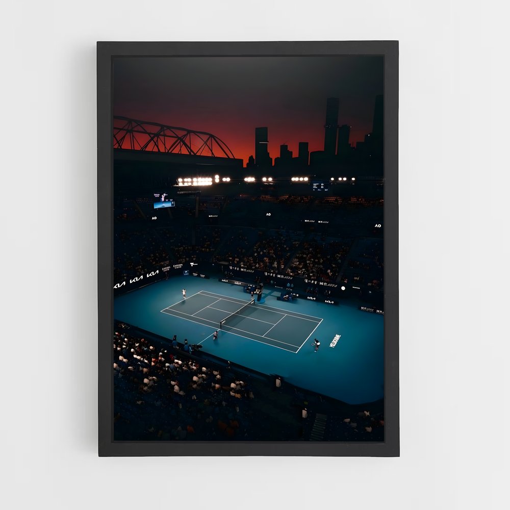 Poster Coucher de Soleil à Melbourne – affiche Tennis (vue 2)